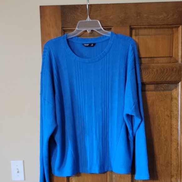 Simply Vera Vera Wang Sweaters - Vibrant Blue Ribbed Sweater